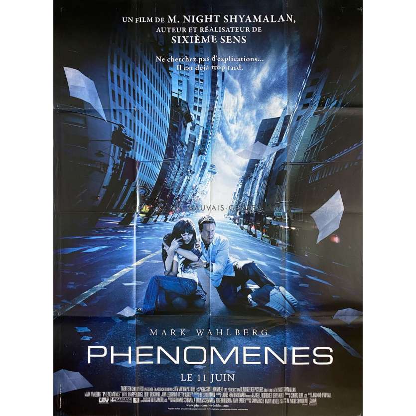 PHENOMENES Affiche de film- 120x160 cm. - 2009 - Mark Wahlberg, M. Night Shyamalan