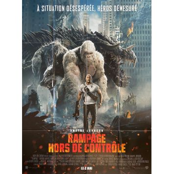 RAMPAGE Affiche de film- 120x160 cm. - 2018 - Dwayne Johnson, Brad Peyton