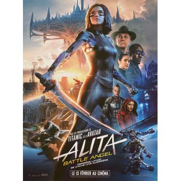 ALITA BATTLE ANGEL Affiche de film- 40x54 cm. - 2019 - Christoph Waltz, Robert Rodriguez