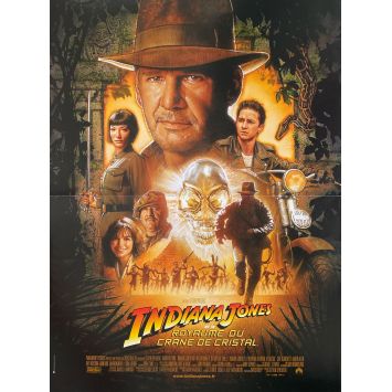 INDIANA JONES AND THE KINGDOM OF THE CRYSTAL SKULL French Movie Poster- 15x21 in. - 2008 - Steven Spielberg, Harrison Ford