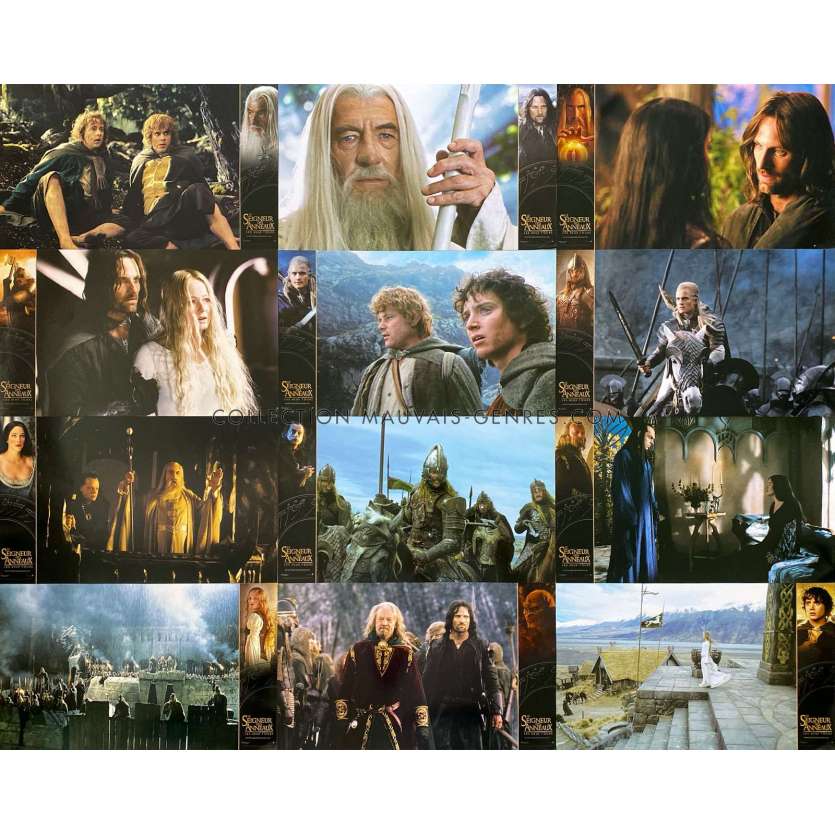 LE SEIGNEUR DES ANNEAUX - LES 2 TOURS Photos de film 25x42cm env. - 30x40 cm. - 2002 - Viggo Mortensen, Peter Jackson