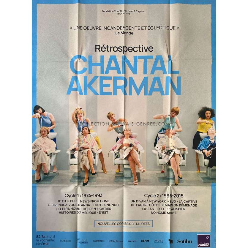 CHANTAL AKERMAN RETROSPECTIVE French Movie Poster- 47x63 in. - 2024 - Chantal Akerman, Delphine Seyrig