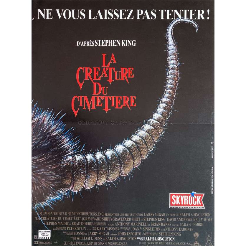 GRAVEYARD SHIFT French Movie Poster- 15x21 in. - 1990 - Ralph S. Singleton, David Andrews