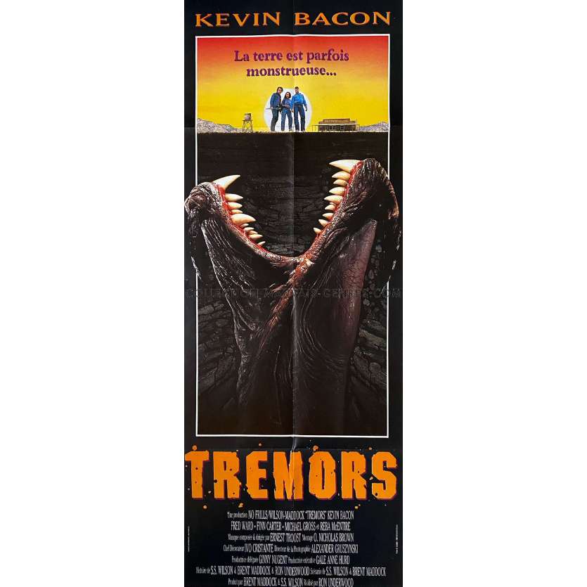 TREMORS French Movie Poster- 23x63 in. - 1990 - Ron Underwood, Kevin Bacon