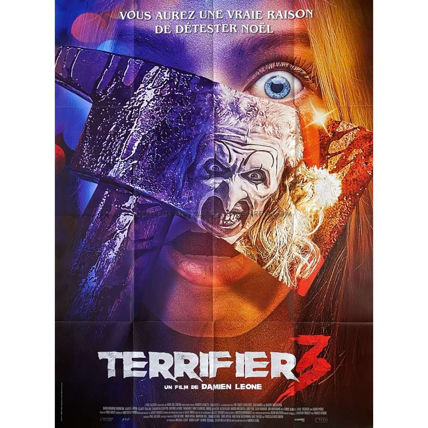 TERRIFIER 3 Affiche de film- 120x160 cm. - 2024 - David Howard Thornton , Damien Leone