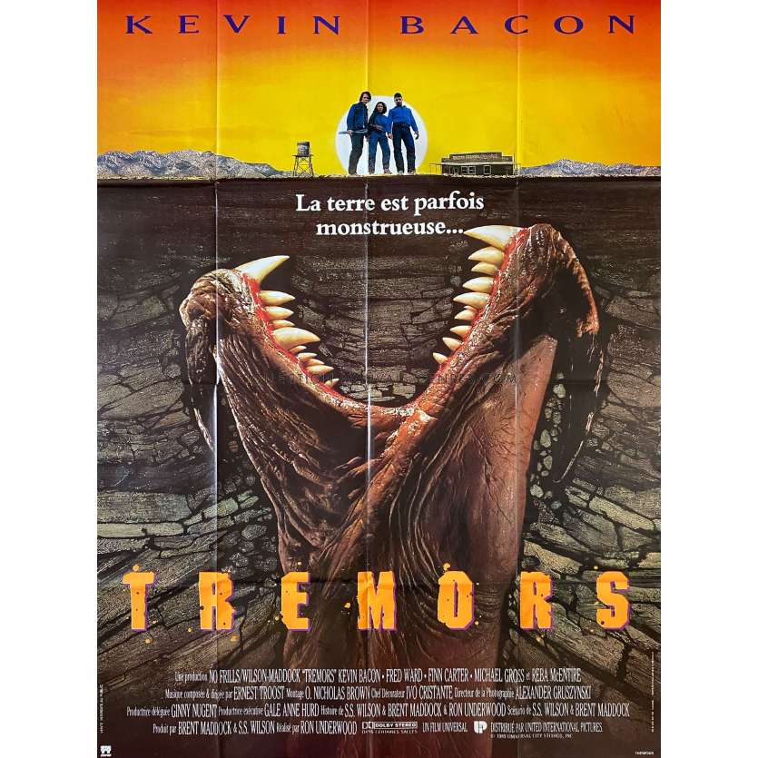 TREMORS French Movie Poster- 47x63 in. - 1990 - Ron Underwood, Kevin Bacon