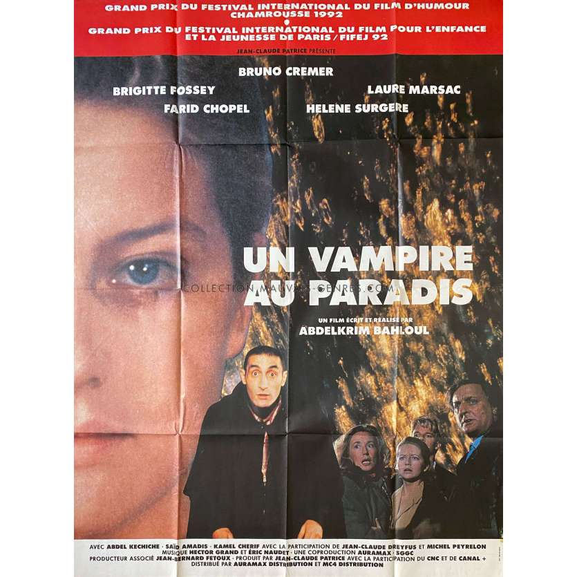 UN VAMPIRE AU PARADIS Affiche de film- 120x160 cm. - 1992 - Bruno Cremer, Abdelkrim Bahloul