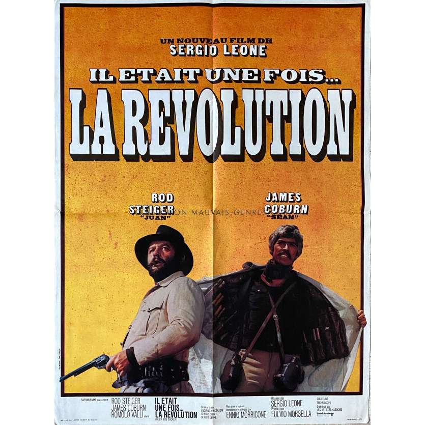 IL ETAIT UNE FOIS LA REVOLUTION Affiche de film- 60x80 cm. - 1971 - James Coburn, Sergio Leone