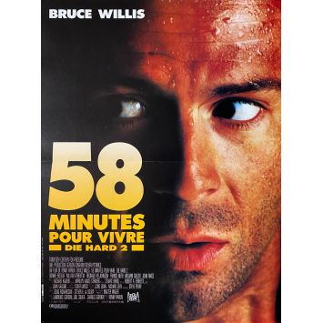 DIE HARD 2 French Movie Poster- 15x21 in. - 1990 - Renny Harlin, Bruce Willis