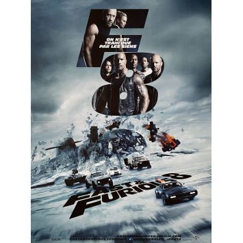 FAST AND FURIOUS 8 Affiche de film- 40x54 cm. - 2017 - Jason Statham, Vin Diesel