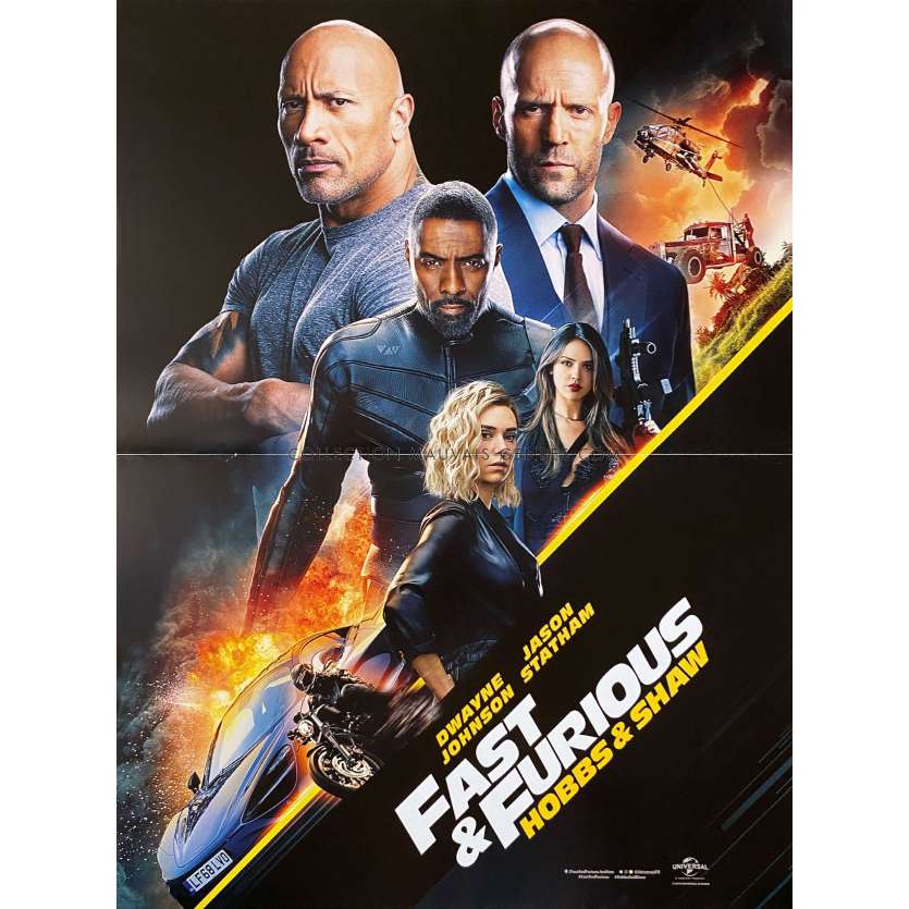 FAST AND FURIOUS HOBBS AND SHAW Affiche de film- 40x54 cm. - 2019 - Jason Statham, Vin Diesel