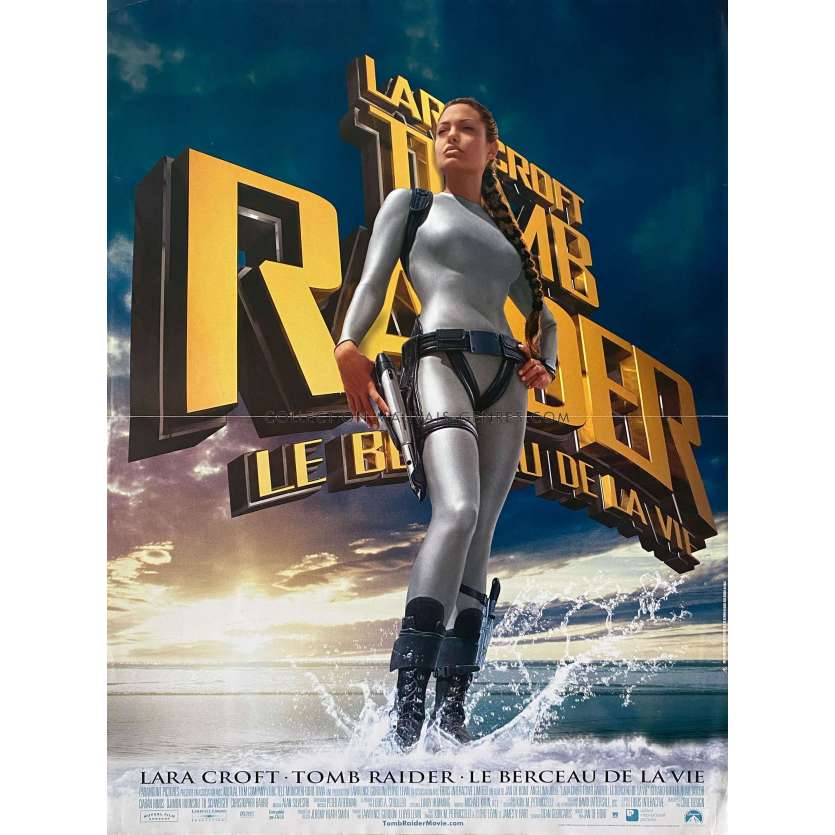 LARA CROFT TOMB RAIDER French Movie Poster- 15x21 in. - 2001 - Simon West, Angelina Jolie