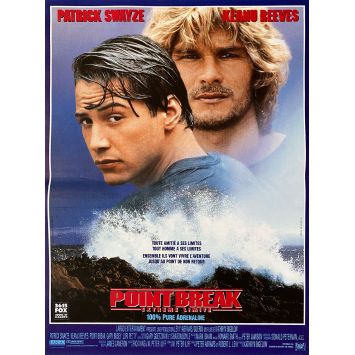 POINT BREAK French Movie Poster- 15x21 in. - 1991 - Kathryn Bigelow, Patrick Swayze