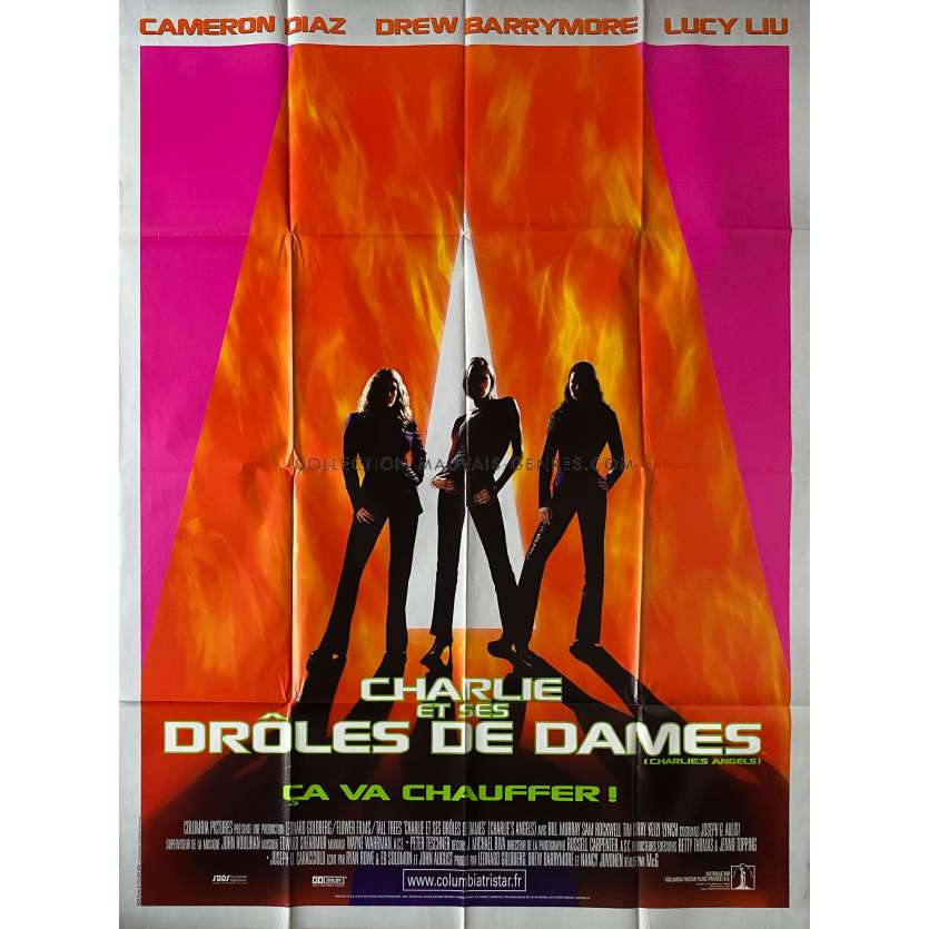 CHARLIE'S ANGELS French Movie Poster- 47x63 in. - 2000 - McG, Cameron Diaz