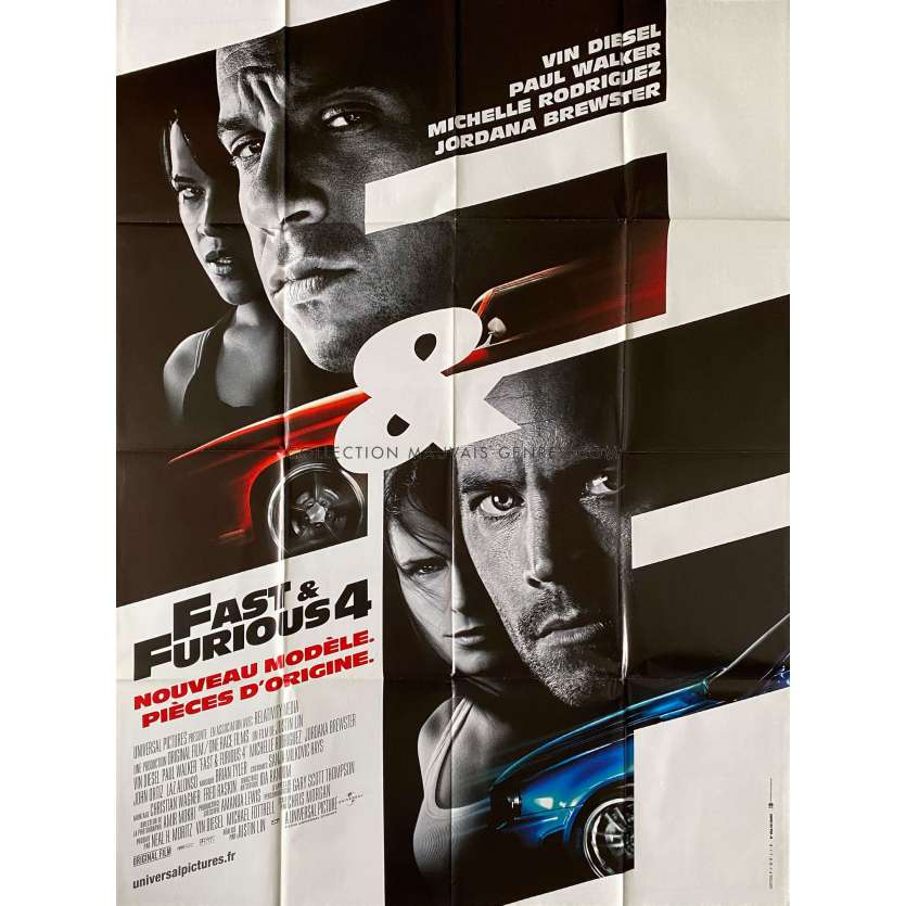 FAST AND FURIOUS 4 Affiche de film- 120x160 cm. - 2008 - Vin Diesel, Justin Lin