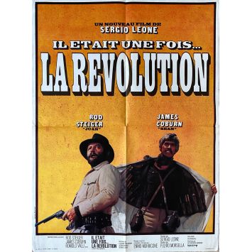 DUCK, YOU SUCKER / A FISTFUL OF DYNAMITE French Movie Poster- 47x63 in. - 1971 - Sergio Leone, James Coburn