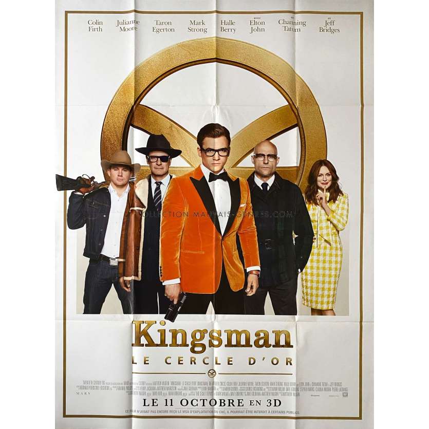 KINGSMAN LE CERCLE D'OR Affiche de film- 120x160 cm. - 2017 - Colin Firth, Matthew Vaughn