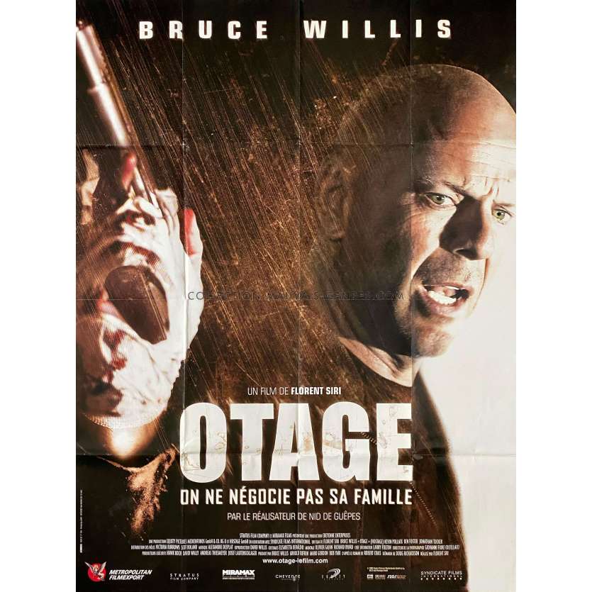 OTAGE Affiche de film- 120x160 cm. - 2005 - Bruce Willis, Florent-Emilio Siri