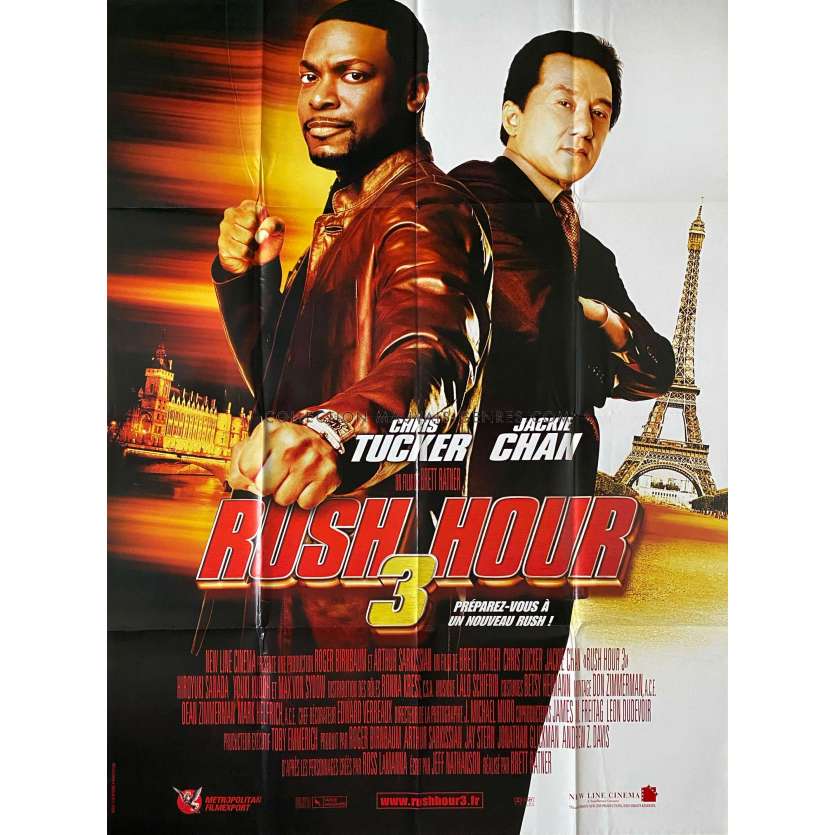 RUSH HOUR 3 French Movie Poster- 47x63 in. - 2007 - Brett Ratner, Jackie Chan