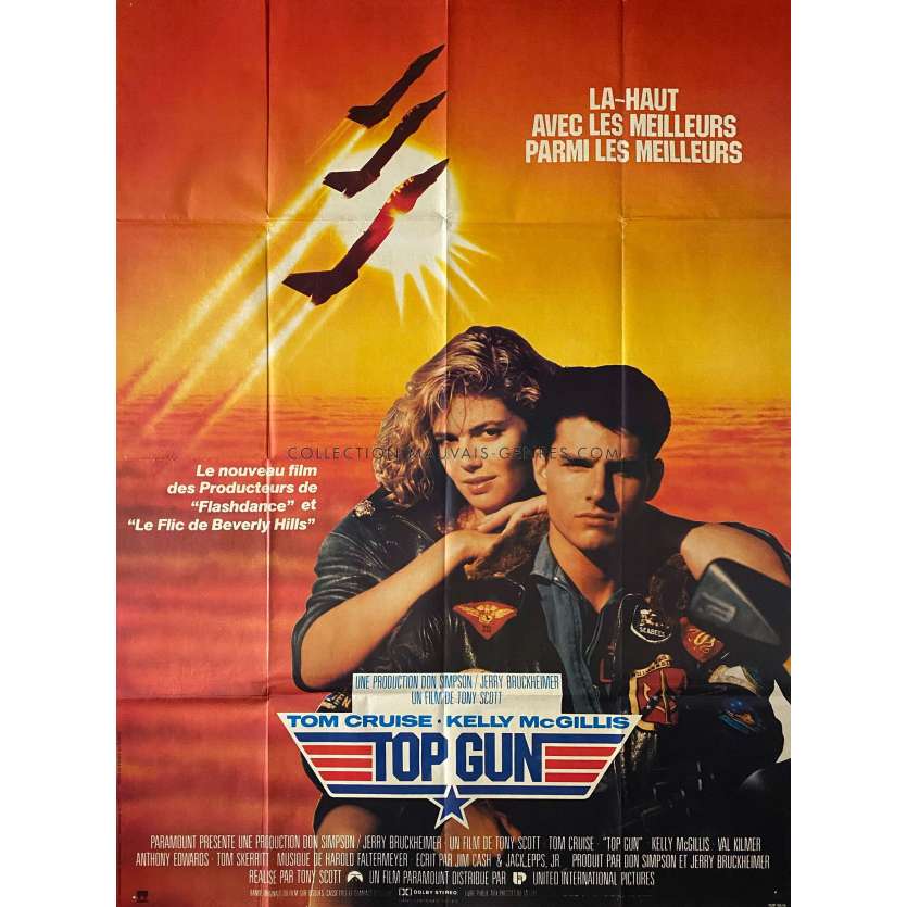 TOP GUN Affiche de film- 120x160 cm. - 1986 - Tom Cruise, Tony Scott