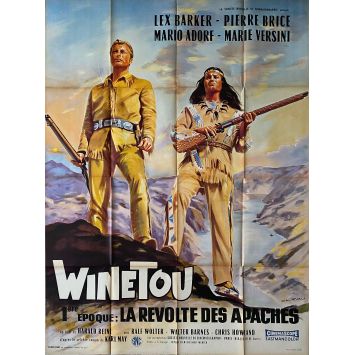 WINNETOU French Movie Poster- 47x63 in. - 1963 - Harald Reinl, Lex Baker