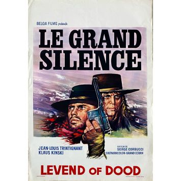 THE GREAT SILENCE Belgian Movie Poster- 14x21 in. - 1968 - Sergio Corbucci, Jean-Louis Trintignant