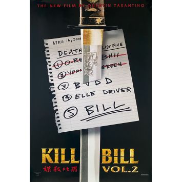 KILL BILL 2 Affiche de film Prev - 69x102 cm. - 2004 - Uma Thurman, Quentin Tarantino