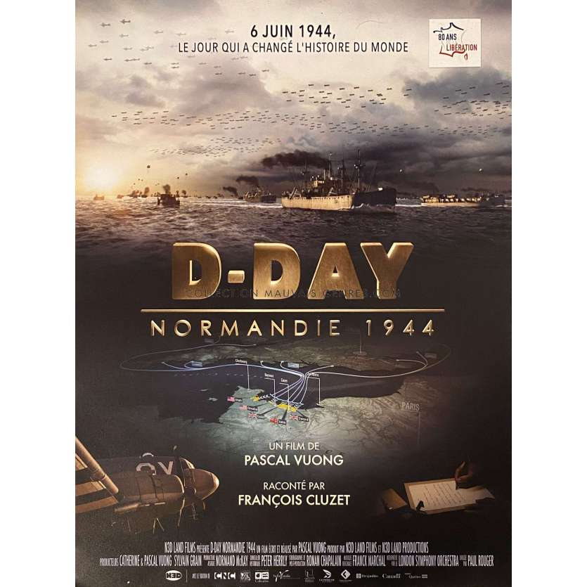 D-DAY NORMANDIE 1944 Affiche de film- 40x54 cm. - 2014 - François Cluzet, Pascal Vuong