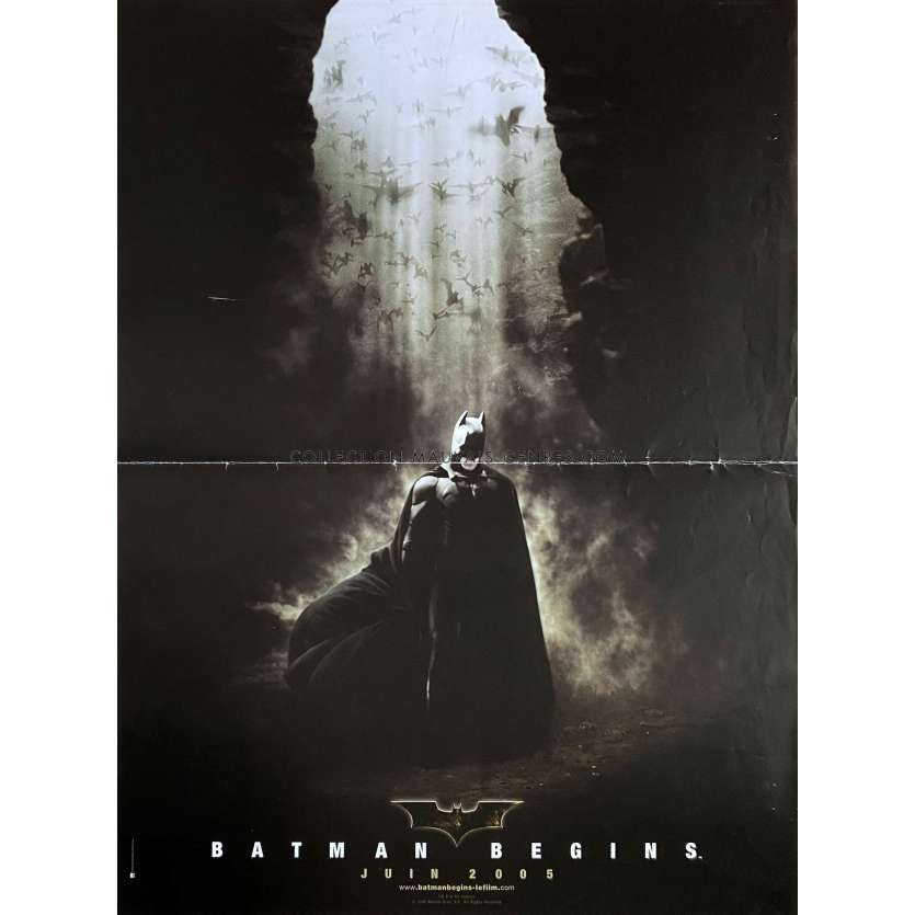 BATMAN BEGINS Affiche de film Prev. - 40x54 cm. - 2005 - Christian Bale, Christopher Nolan