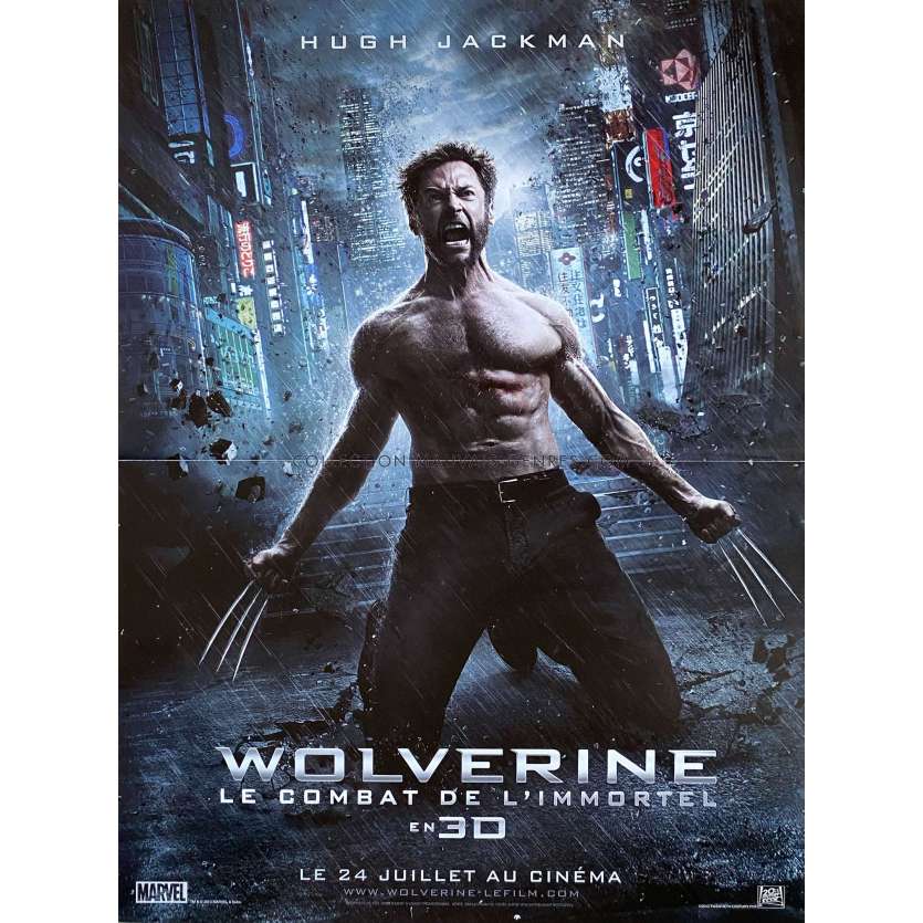 THE WOLVERINE French Movie Poster- 15x21 in. - 2013 - James Mangold, Hugh Jackman