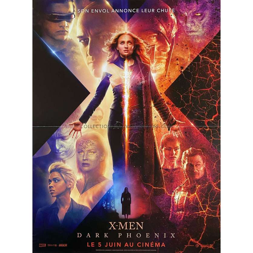 X-MEN : DARK PHOENIX Affiche de film- 40x54 cm. - 2019 - Sophie Turner, Simon Kinberg