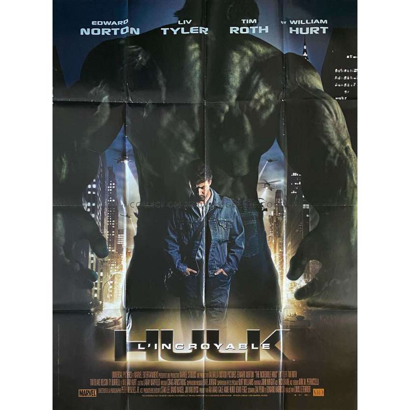 L'INCROYABLE HULK Affiche de film- 120x160 cm. - 2008 - Edward Norton, Louis Leterrier