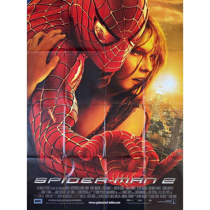 SPIDER-MAN 2 Affiche de film- 120x160 cm. - 2004 - Tobey Maguire, Sam Raimi