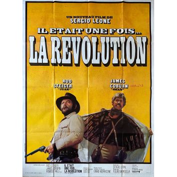 DUCK, YOU SUCKER / A FISTFUL OF DYNAMITE French Movie Poster- 47x63 in. - 1971 - Sergio Leone, James Coburn