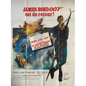 ON HER MAJESTY'S SECRET SERVICE French Movie Poster- 47x63 in. - 1969 - Peter R. Hunt, George Lazenby