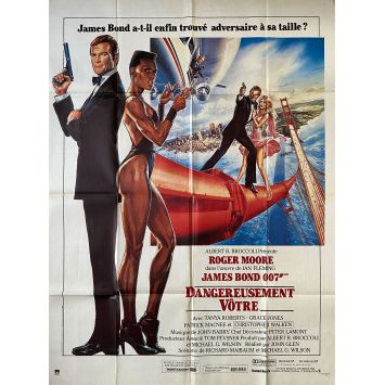 DANGEREUSEMENT VOTRE Affiche de film- 120x160 cm. - 1985 - Roger Moore, James Bond