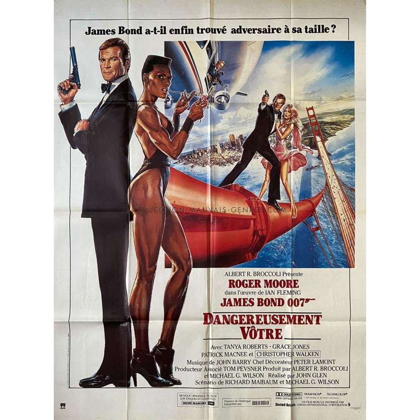 A VIEW TO A KILL French Movie Poster- 47x63 in. - 1985 - James Bond, Roger Moore