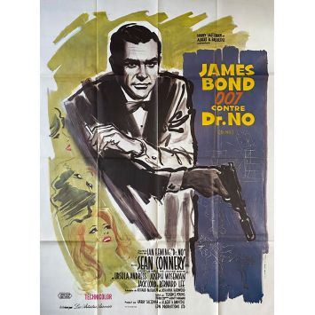 DR. NO French Movie Poster- 47x63 in. - 1962/R1970 - Terence Young, Sean Connery