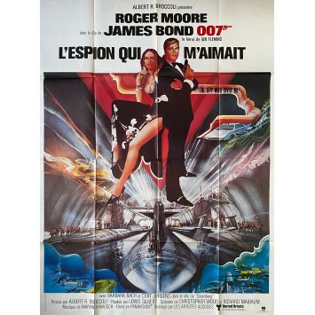 THE SPY WHO LOVED ME French Movie Poster- 47x63 in. - 1977/R1984 - Lewis Gilbert, Roger Moore