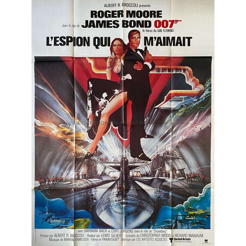 L'ESPION QUI M'AIMAIT Affiche de film- 120x160 cm. - 1977/R1984 - Roger Moore, Lewis Gilbert