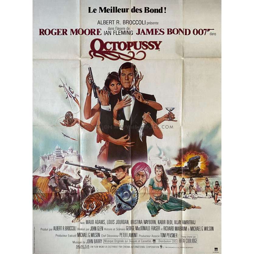 OCTOPUSSY Affiche de film- 120x160 cm. - 1983 - Roger Moore, James Bond