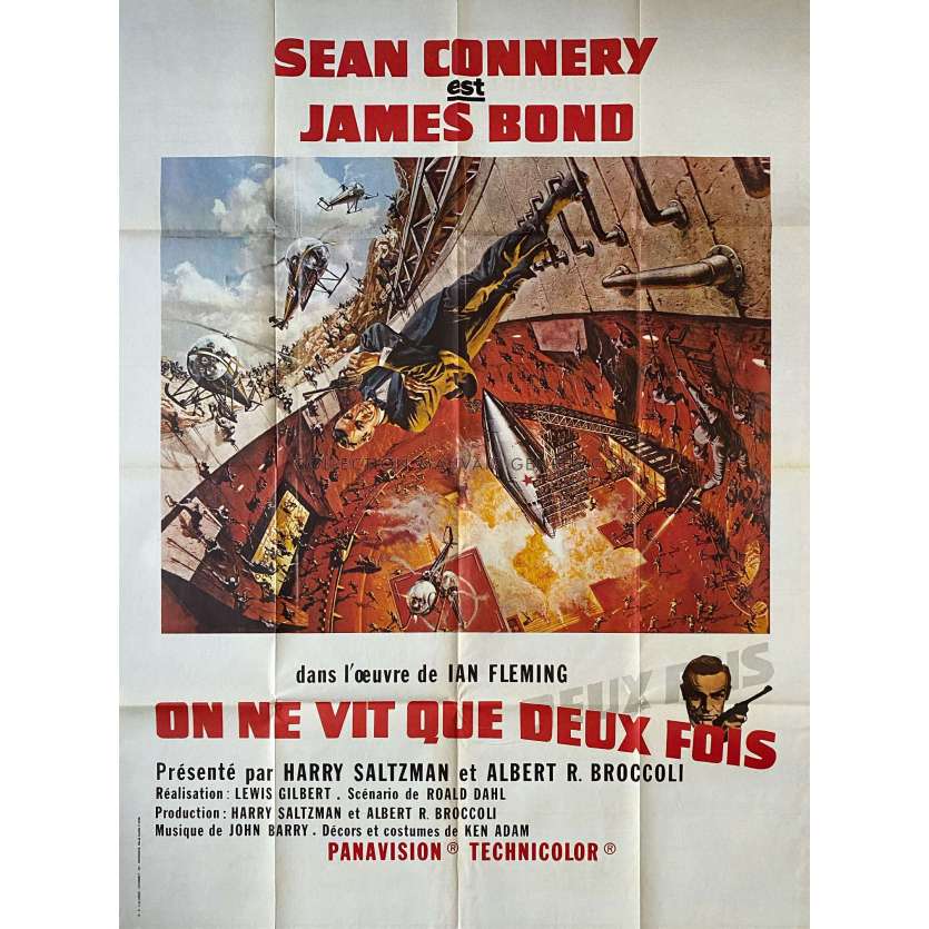 YOU ONLY LIVE TWICE French Movie Poster- 47x63 in. - 1967/R1970 - Lewis Gilbert, Sean Connery