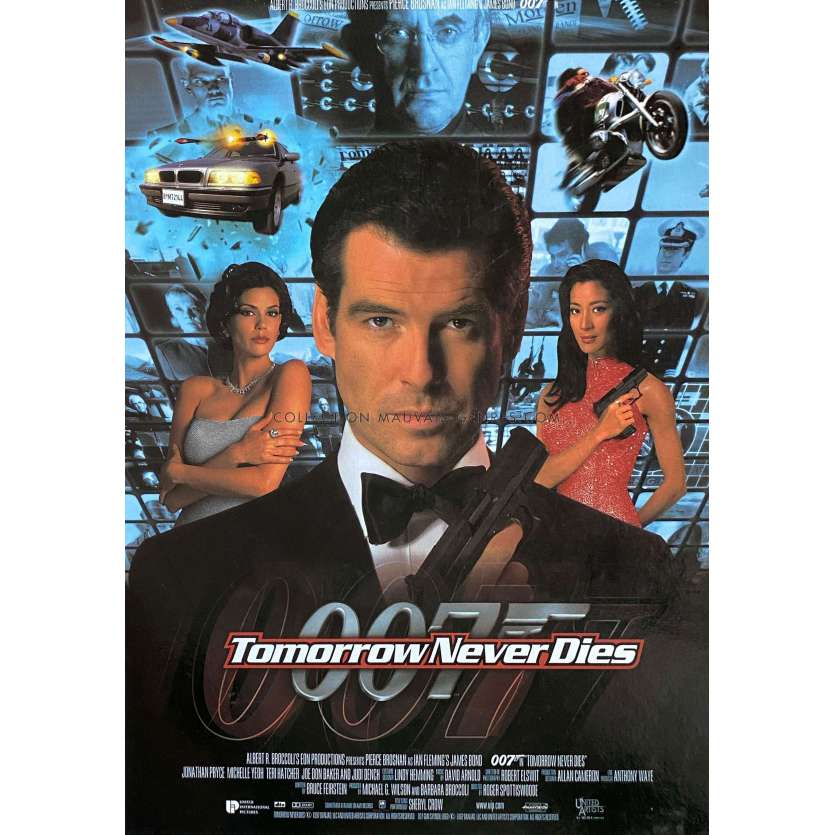 DEMAIN NE MEURT JAMAIS PLV- 21x30 cm. - 1997 - Pierce Brosnan, Roger Spottiswoode