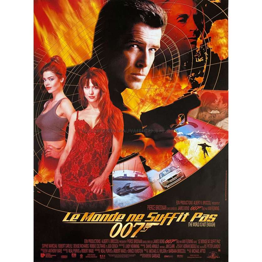 THE WORLD IS NOT ENOUGH French Movie Poster- 15x21 in. - 1999 - Michael Apted, Pierce Brosnan