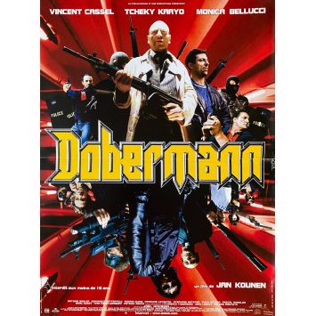 DOBERMANN French Movie Poster Red - 15x21 in. - 1997 - Jan Kounen, Vincent Cassel