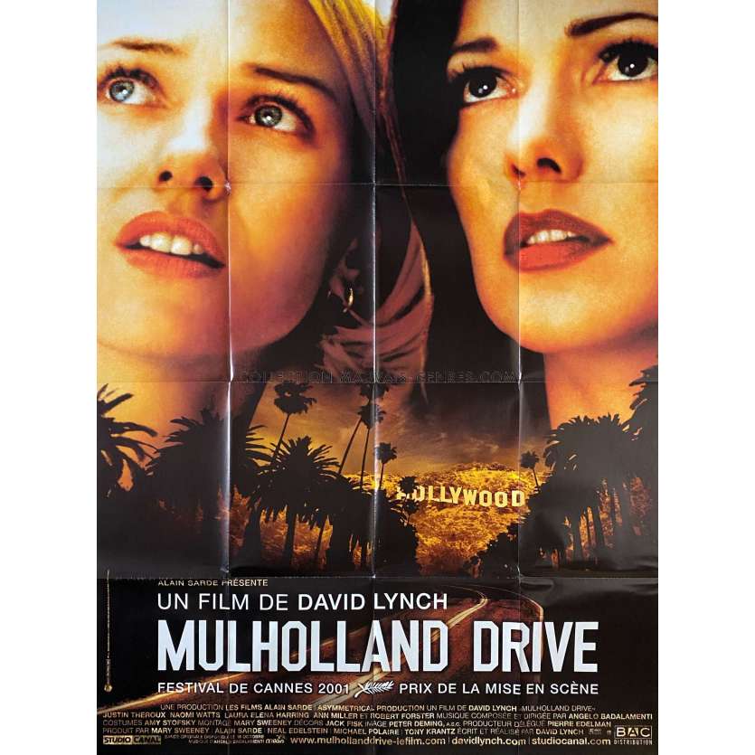 MULHOLLAND DR French Movie Poster- 47x63 in. - 2001 - David Lynch, Naomi Watts