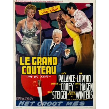 LE GRAND COUTEAU Affiche de film- 35x55 cm. - 1955 - Jack Palance, Robert Aldrich