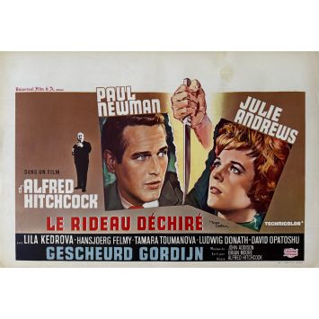 LE RIDEAU DECHIRE Affiche de film- 35x55 cm. - 1966 - Paul Newman, Alfred Hitchcock