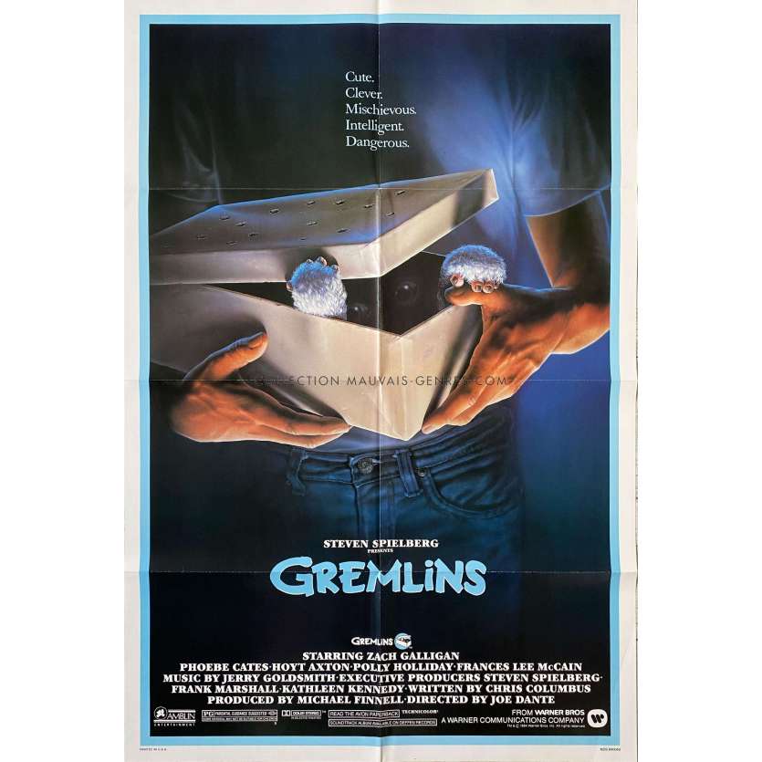 GREMLINS Affiche de film- 69x104 cm. - 1984 - Zach Galligan, Joe Dante