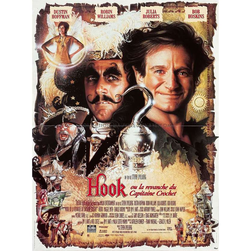 HOOK Affiche de film- 40x54 cm. - 1991 - Dustin Hoffman, Steven Spielberg